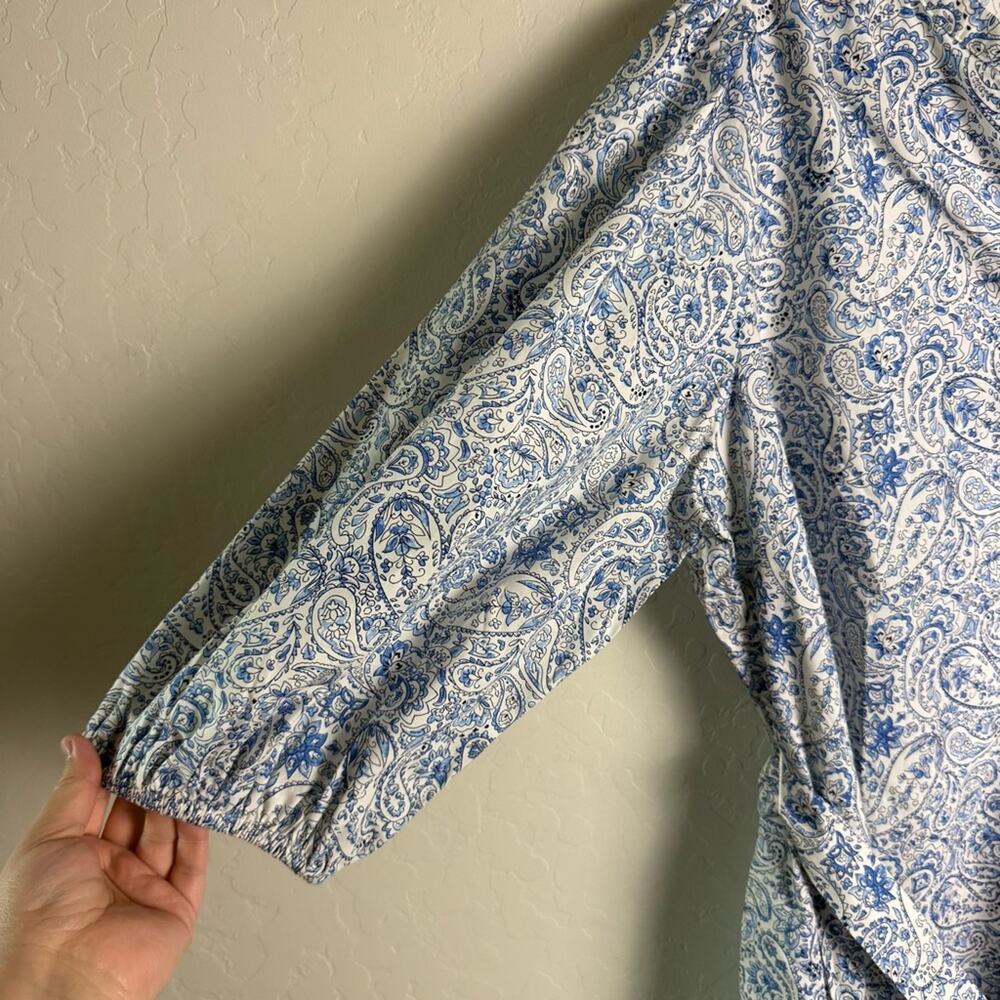 Talbots Poplin Shirtdress Dashing Paisley 18 NWT - Picture 4 of 13